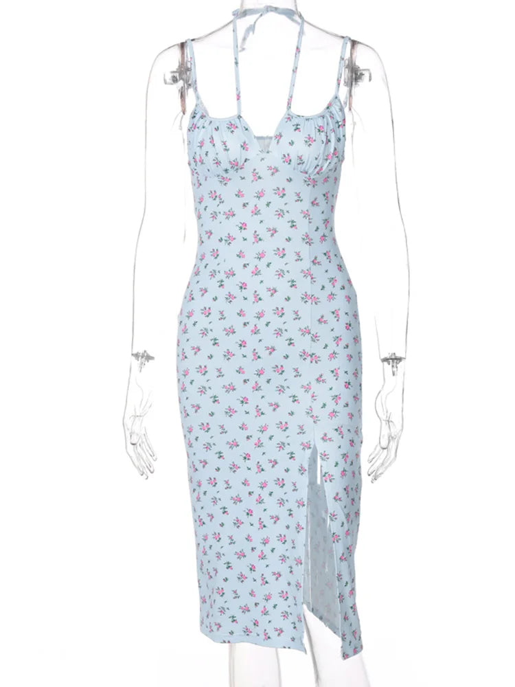 Eline | Bloemen Corset Maxi Jurk