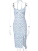Eline | Bloemen Corset Maxi Jurk