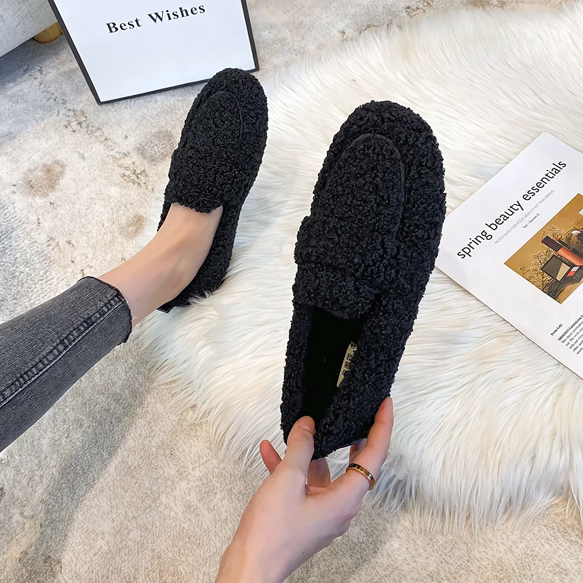 Audrina Plush Loafers - Omarm de perfecte combinatie van comfort, warmte en mode