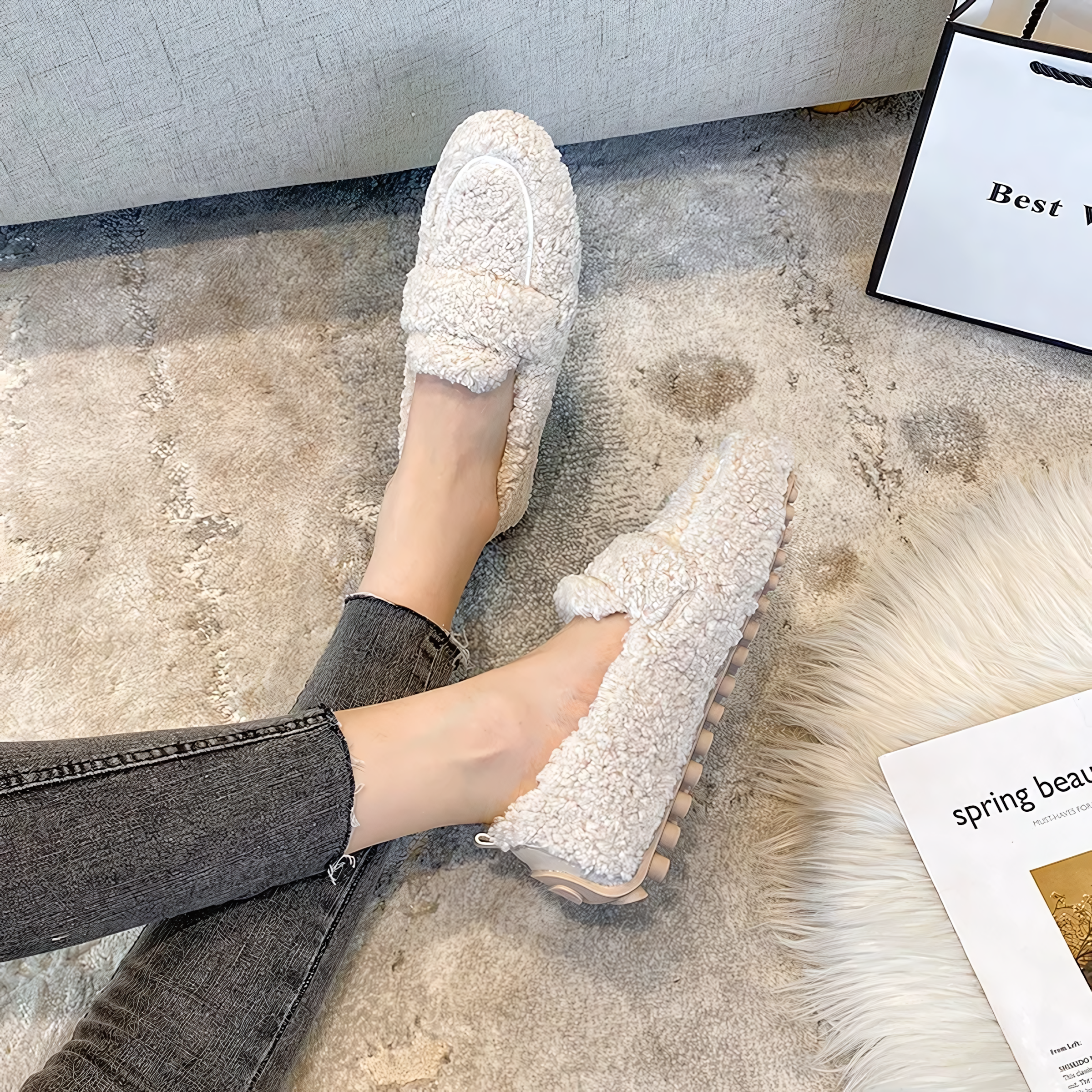 Audrina Plush Loafers - Omarm de perfecte combinatie van comfort, warmte en mode