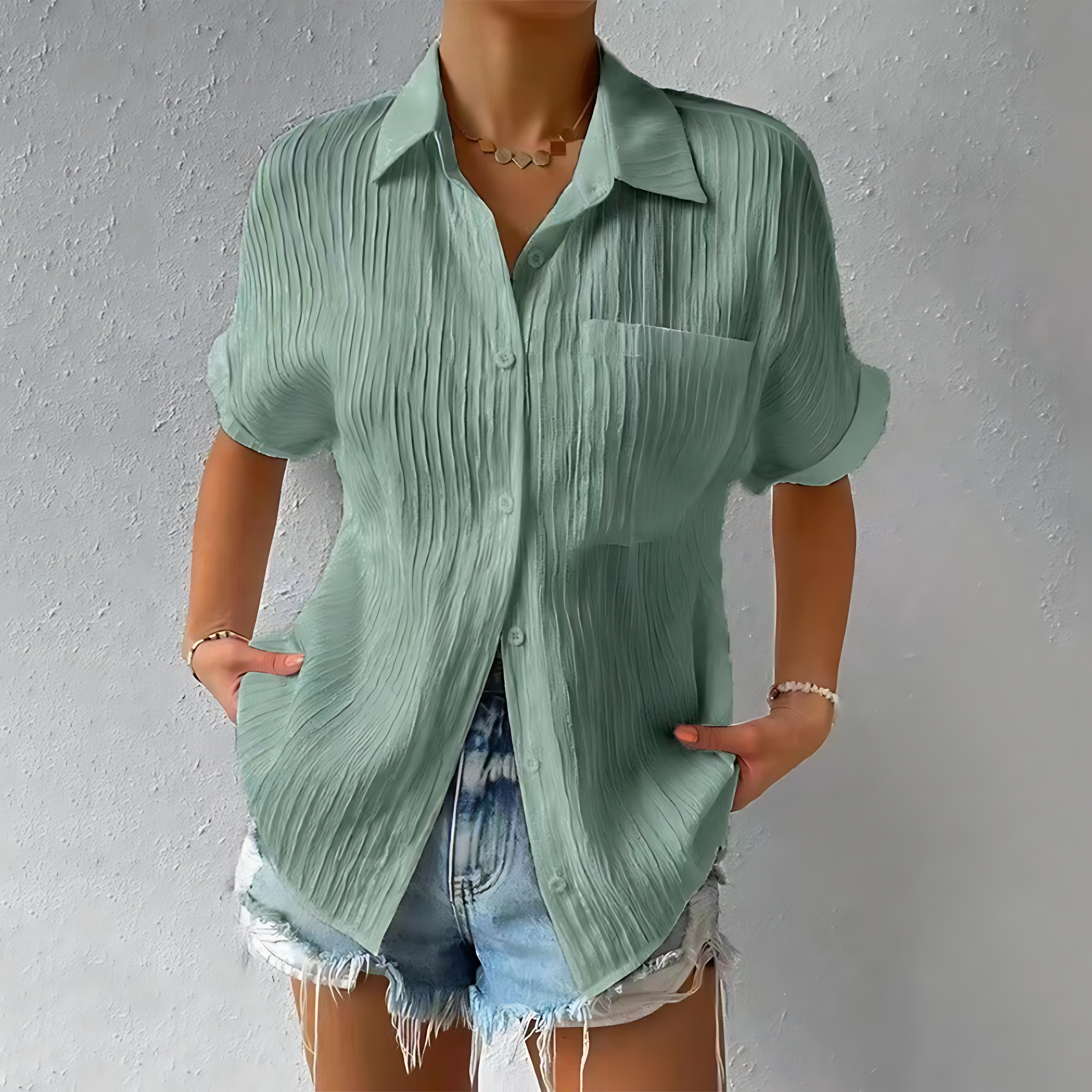 Olive Top - Een shirt met textuur dat overal bij past!