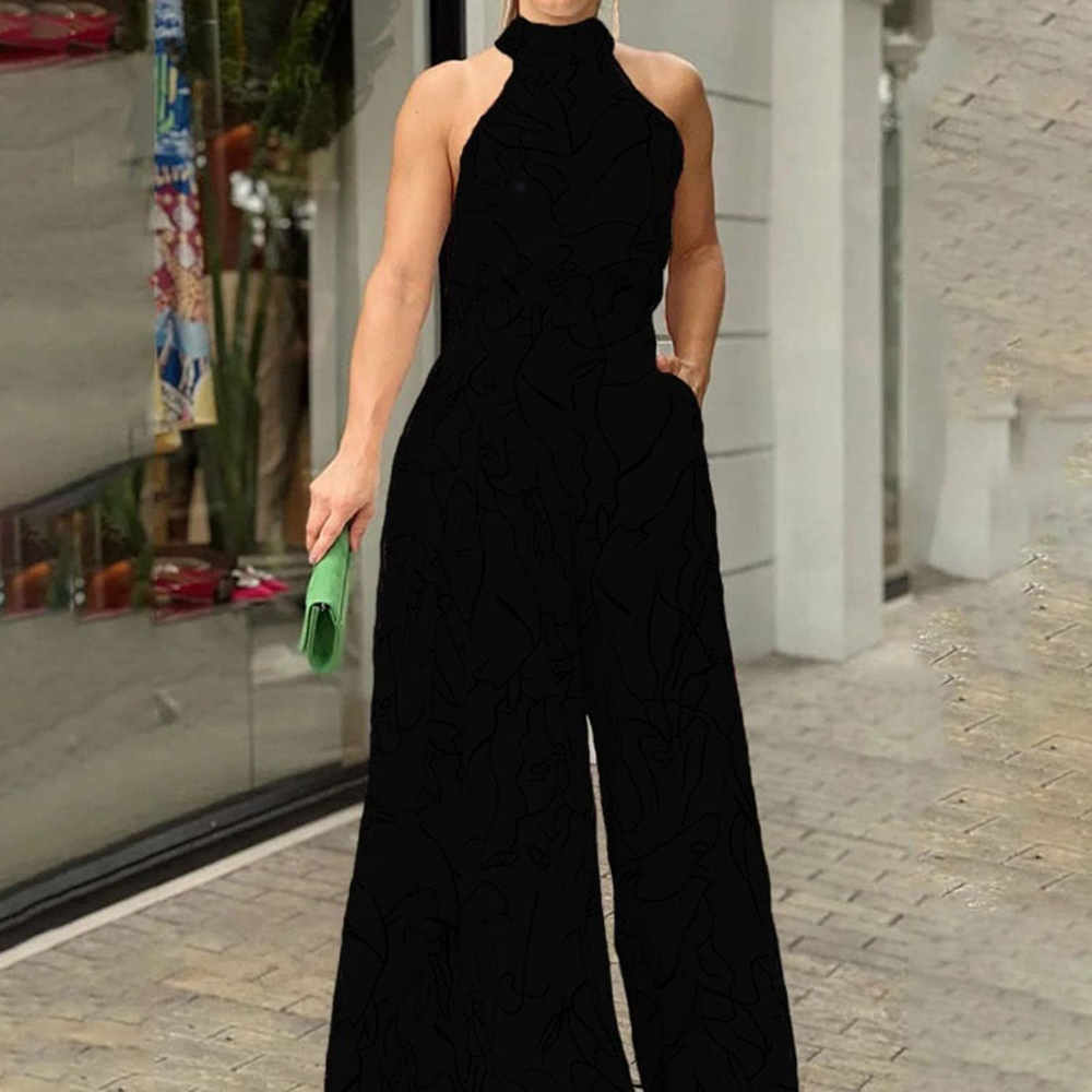 Anna Mouwloze Jumpsuit met Tailleband - Chic en Stijlvol (DUPLICATE from Libelle)