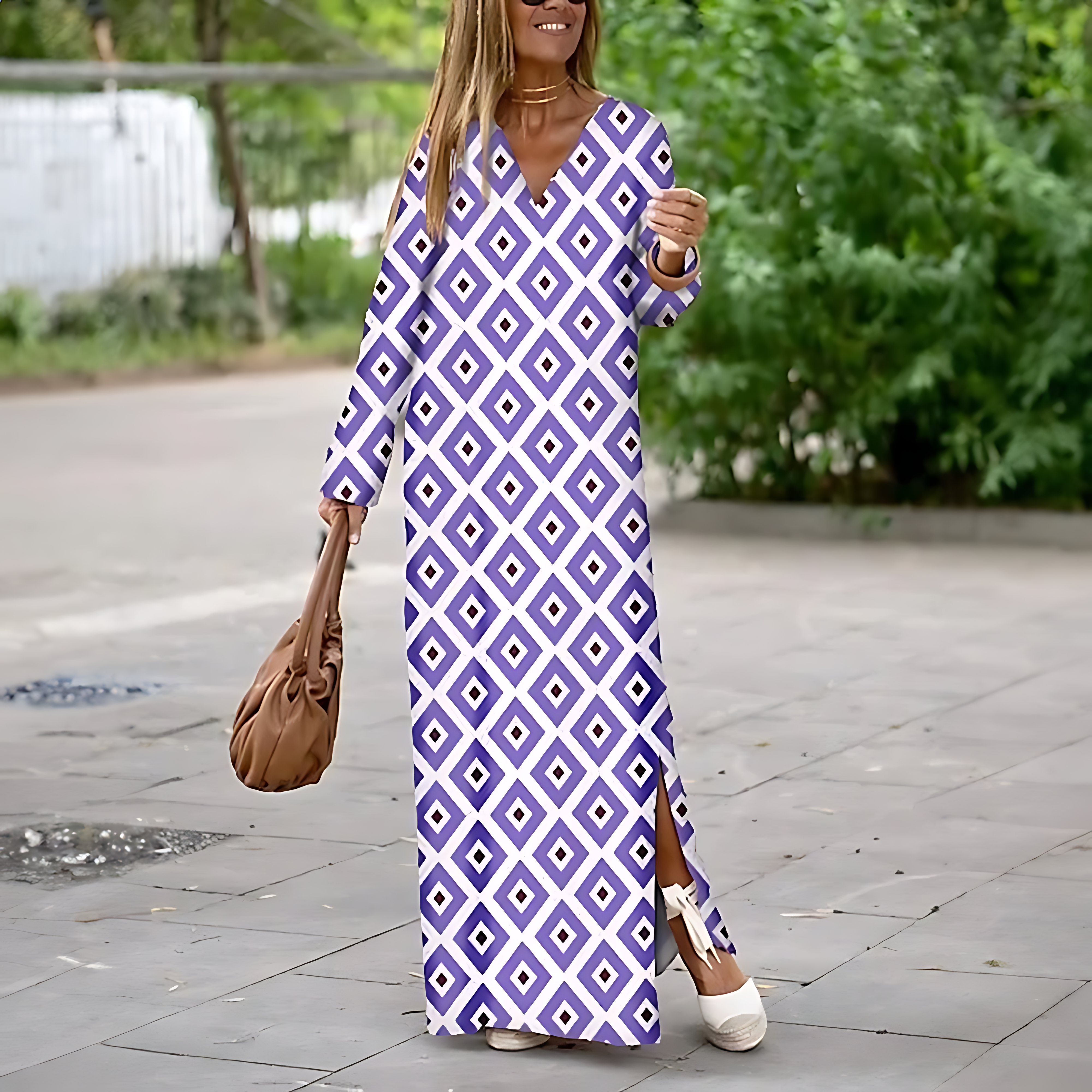 Marley Dress - Paradeer met je prints in deze fascinerende lange jurk!