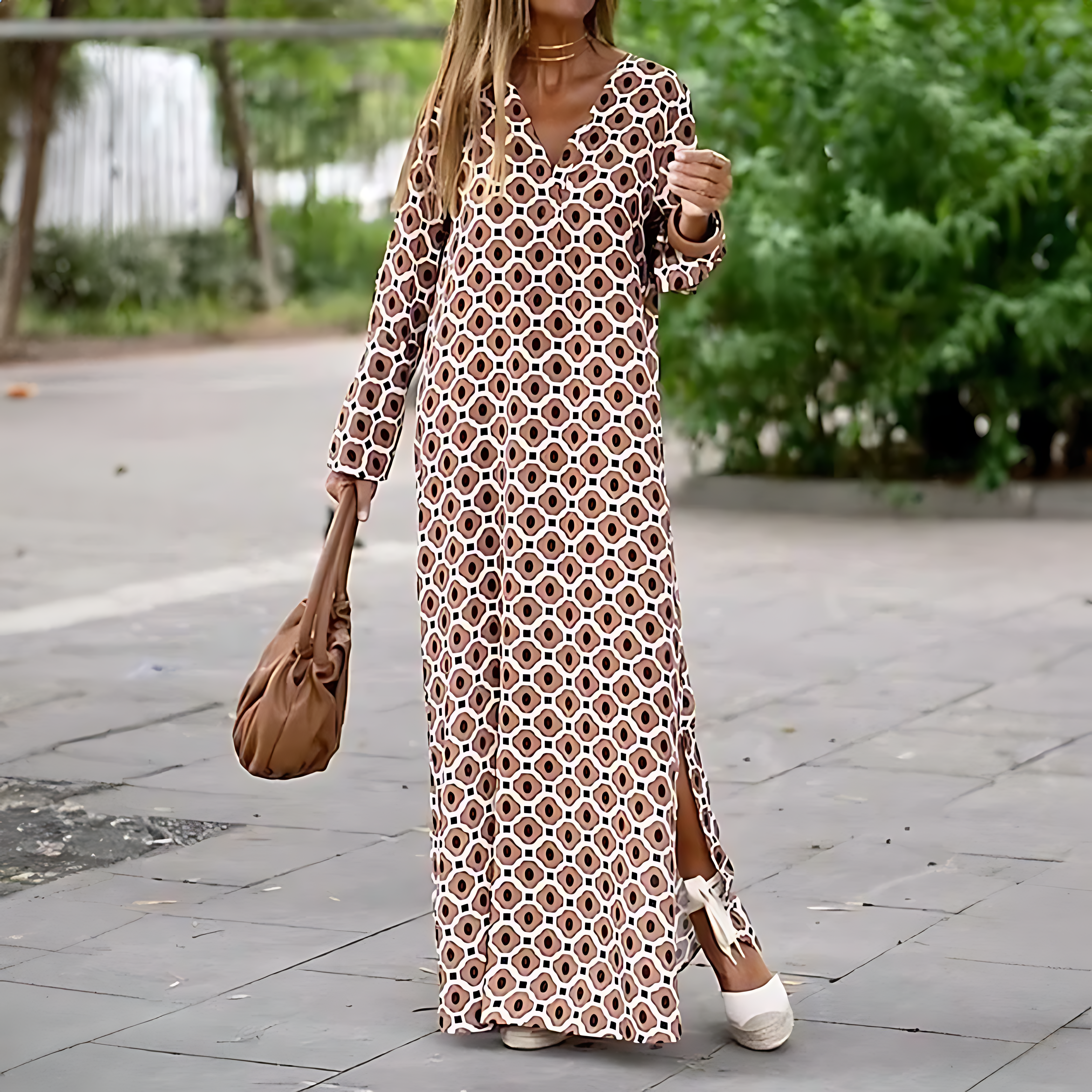 Marley Dress - Paradeer met je prints in deze fascinerende lange jurk!