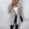 Fenna Rib-Knit Vest - Chic lang gebreid open vest voor haar