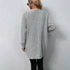 Fenna Rib-Knit Vest - Chic lang gebreid open vest voor haar