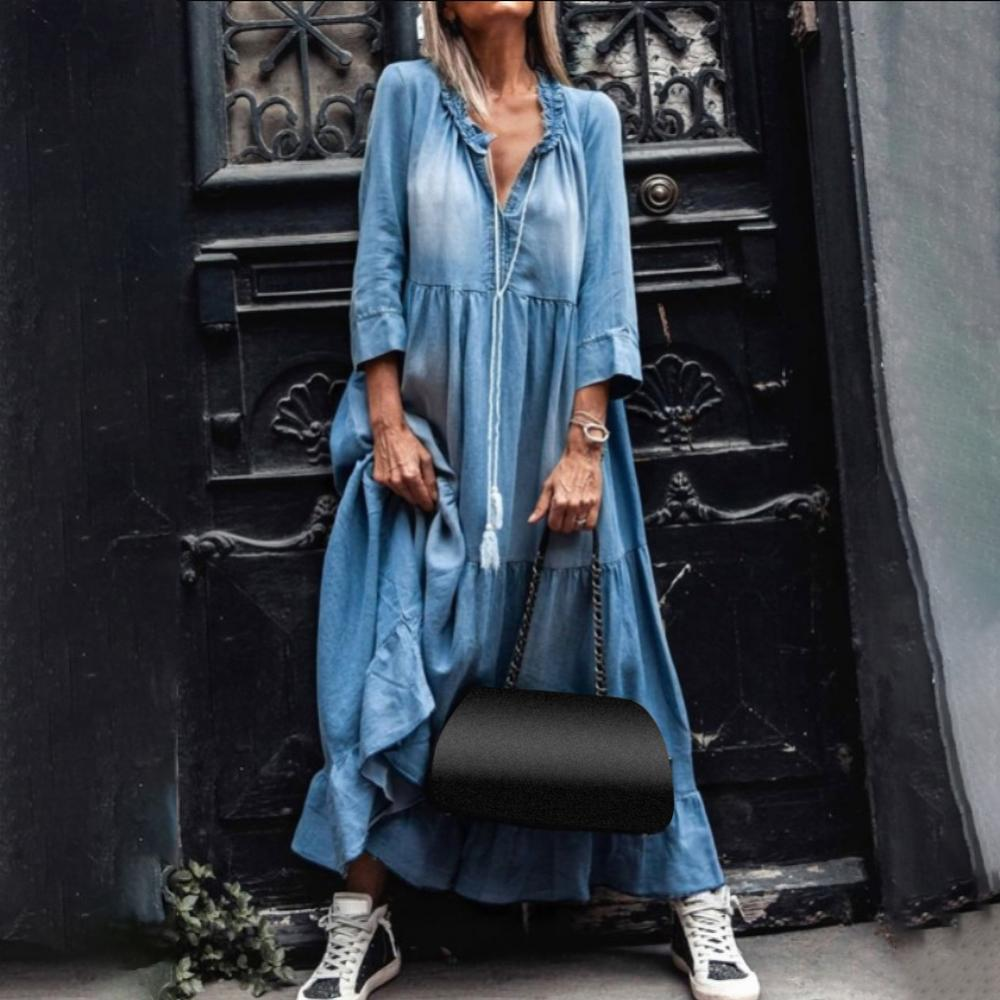 Esila Denim Dress - Wees klaar om overal te slayen