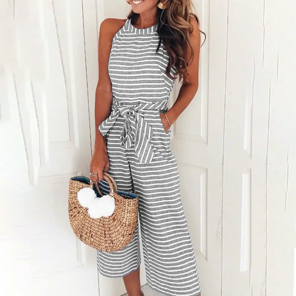 Tara Striped Jumpsuit - Voel je weer zelfverzekerd en comfortabel!