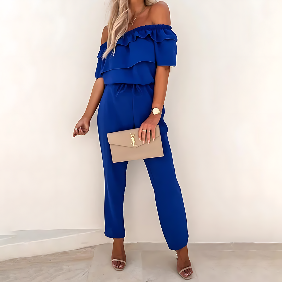 Sofie Jumpsuit - Een goede mix van eenvoudig en modieus met deze off shoulder!