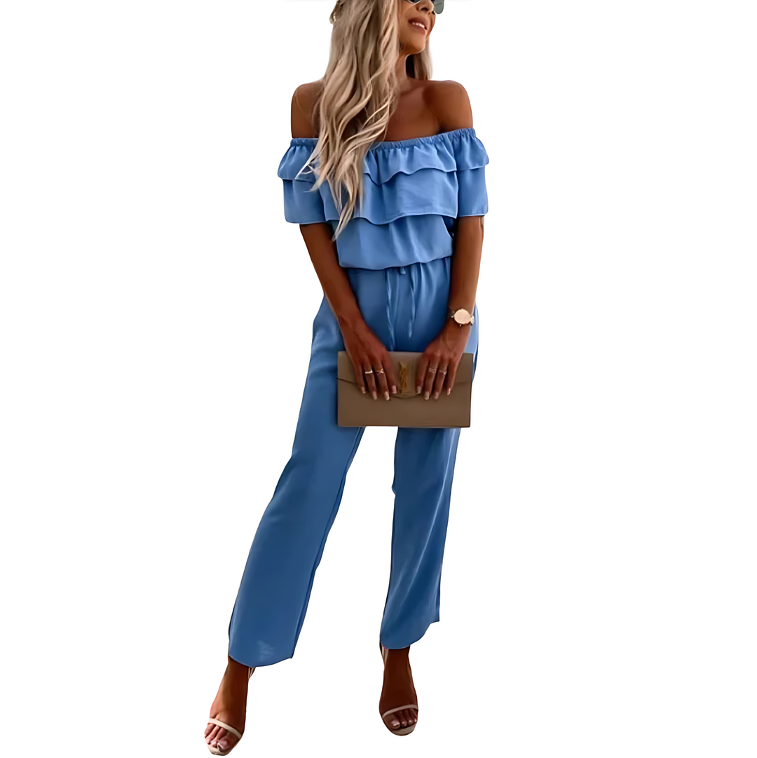 Sofie Jumpsuit - Een goede mix van eenvoudig en modieus met deze off shoulder!